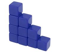 Dilwe Dados en Blanco de 16 Mm, Cubos Acrílicos Blancos de Plástico para Escribir con Pegatinas de Bricolaje, para Juegos de Mesa, Aula, Enseñanza, Aprendizaje de Matemáticas, Favores (Blue)