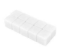Dilwe Dados en Blanco de 16 Mm, Cubos Acrílicos Blancos de Plástico para Escribir con Pegatinas de Bricolaje, para Juegos de Mesa, Aula, Enseñanza, Aprendizaje de Matemáticas, Favores (White)