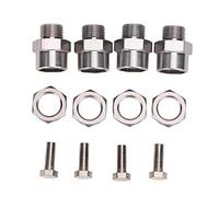 Dilwe Destornillador Hex Driver Adaptador Hexagonal de 12 mm a 17 mm Conector de Extension de 30 mm N10178T para Ruedas RC(Color Titanio)