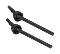 Dilwe Dilwe Eje Delantero 2 Piezas, Juego de ejes de accionamiento CVD de acero para coches RC 1/18, Rendimiento mejorado para TRX4M (Silver) (Black)