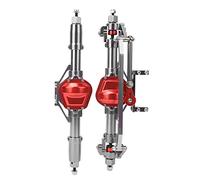 Dilwe Eje Trasero Delantero RC, 1/10 RC Crawler Pieza de Repuesto Eje Compatible con SCX10 II 90046 90047 Trasero Delantero Crawler Accesorio (Titanio)