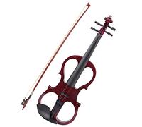 Dilwe El Violín Eléctrico Define El Diseñador único de Posicionamiento Exacto para un Rendimiento con una Cuerda de de Sintonizador para Reproductores de Violín 4/4 Aleación de Aluminio Rojo a