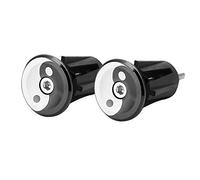 Dilwe Enchufe del Extremo del Manillar de la Bicicleta, Tapones de la Tapa de la Barra de la manija de la aleación de Aluminio con la Llave para el Accesorio de la Bicicleta(Negro)