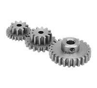 Dilwe Engranaje de Caja de Cambios RC, Engranajes de Acero de 3 Piezas con 1 Eje para Camiones WPL D12 1/10 RC, Transmisión Estable de Alta Precisión, Instalación No Destructiva