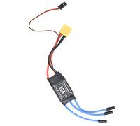 Dilwe ESC sin Escobillas de 30 A, Controlador Electrónico de Velocidad con Condensador de Impedancia Ultrabaja y Disipador de Calor para Helicóptero RC Drone, Corriente Máxima de 40 A,