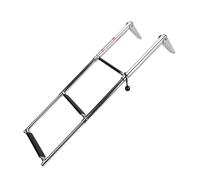 Dilwe Escalera de Barco de Acero Inoxidable, Escalera Plegable de 3 Secciones para Pontón con Separación de 26,9 Cm Entre Escalones para Fueraborda y Casa Flotante