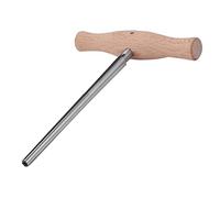 Dilwe Escariador para Orificios de Clavijas de Violín, Escariador Cónico de Acero de Alta Velocidad con Ergonómico de Madera para Violines de 3/4 y 4/.