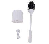 Dilwe Escobilla Eléctrica para Inodoro, Depurador Recargable de Silicona para Inodoro con Soporte para Baño, Baño, RV