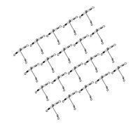 Dilwe Eslabón Giratorio de Pesca Luminoso, Gira el Anzuelo Separado, Señuelo de, Cobre de Acero Inoxidable con 2 Cuentas de Alto Brillo, para Todo Tipo de Pesca (6 * 7)