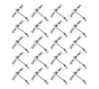 Dilwe Eslabón Giratorio de Pesca Luminoso, Gira el Anzuelo Separado, Señuelo de, Cobre de Acero Inoxidable con 2 Cuentas de Alto Brillo, para Todo Tipo de Pesca (8 * 10)