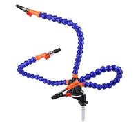 Dilwe Estación ROL de Iluminación con 3 Brazos Flexibles para Aviones Modelo RC, Clip de Mesa de Aleación de Aluminio, Adecuado para una Mesa de 5 a 50 Mm de Espesor, con Ventilador para Amantes de