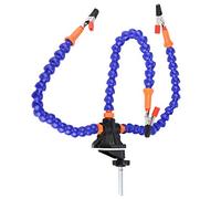 Dilwe Estación ROL de Iluminación con 3 Brazos Flexibles para Aviones Modelo RC, Clip de Mesa de Aleación de Aluminio, Adecuado para una Mesa de 5 a 50 Mm de Espesor, con Ventilador para Amantes de