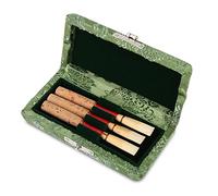 Dilwe Estuche Oboe Reed, Funda de Tela de Madera y Seda Oboe Reed Storage Holder Box Protector Bag para 3Pcs de Oboe Reeds