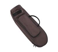 Dilwe Estuche para Trompeta, Estuche Blando a Prueba de Golpes de Tela Oxford 600D con Correa para el Hombro y Bolsa de Almacenamiento para Accesorios de Instrumentos de Viento Metal. (Brown)