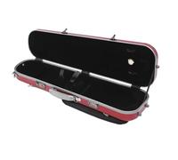 Dilwe Estuche para Violín de Fibra de Carbono Portátil, Superligero, con Cierre de Gancho y Bucle Reforzado, Color Rojo, para Violines de Tamaño Completo 4/4