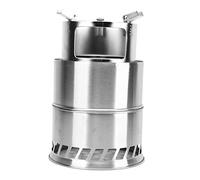 Dilwe Estufa de Leña para Acampar, Estufa de Leña Portátil de Acero Inoxidable con Bolsa de Almacenamiento, para Tienda de Campaña Al Aire, Calefacción, Barbacoa, Senderismo, Cocina