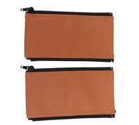 Dilwe Funda para Manija de Cochecito Cremallera Protectora Resistente Suave y Cómoda para Mujeres Embarazadas Funda de Cuero PU para Cubierta del Manillar del Cochecito (BROWN)