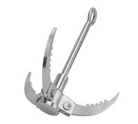 Dilwe Gancho de Escalada de Acero Inoxidable, Gancho de Supervivencia con Dientes Antideslizantes y Diseño Plegable, para Montañismo Al Aire y Actividades de Rescate en la Naturaleza