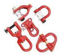 Dilwe Gancho de Remolque RC, Accesorios de Decoración de Metal para Coche RC 1/10, con Juego de 5 Estilos, Fácil de Instalar y Quitar (Rojo)