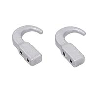 Dilwe Gancho de Remolque RC, Gancho de Remolque de Simulación de Metal de Aleación de Zinc para Coche de Escalada 1 10 RC, con Diseño Compacto y Liviano para SCX10 (Silver)