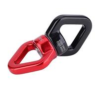 Dilwe Giratorio, Punto de Elevación Giratorio de Alta Resistencia de 30 KN con Rodamiento de Bolas de 360 Grados, de Aparejo de Aluminio 7075 para Escalada en Roca y Yoga (Rojo Negro)