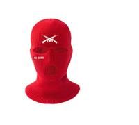 Dilwe Gorro de Punto con 3 Agujeros, Material Acrílico, Cubierta Cálida para la Cara de esquí para Actividades Al Aire, Se Adapta a la Mayoría de los Adultos (Dilwec94rud2pv3-10351263)