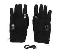 Dilwe Guantes Calefactables Recargables, Pantalla LED Inteligente y 3 Temperaturas Ajustables, Diseño de Dedo índice del Pulgar con Tapa Abatible