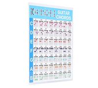 Dilwe Guitar Chart Chart Guitar Chord Póster Guía de Referencia de Guitarra con Diagrama de Diagrama de Tablero Codificado de Color (S)
