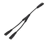 Dilwe IEC 320 C8 a Doble Cable de Alimentación C7 1 en 2 Fuera de Alimentación de CA 0. Y Splitter con PVC de Retardante de Llama para Lámparas de Escritorio Altavoces LCD Monitores
