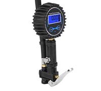 Dilwe Inflador de Neumáticos Digital, Herramienta de Inflado con Manómetro de Aleación de Aluminio con Pantalla LCD de 3 a 200 PSI, Válvula de Purga y Mandril de Latón, para Coche, Camión,