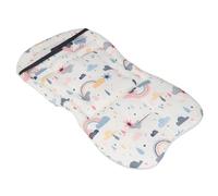 Dilwe Inserto para Asiento de Coche Infantil de Algodón Suave y Transpirable, Forro para Asiento de bebé para Cochecito de 35x63cm (nube)