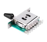 Dilwe Interruptor de 5 Vías para Guitarra Eléctrica, Perilla de Control Selector de Pastilla Silenciosa y Suave con Fácil Instalación, para Reemplazo y Reparación de Guitarra Eléctrica
