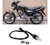 Dilwe Interruptor de Freno Hidráulico Interruptor de Freno de Motocicleta de Aluminio M10x1.0 con Enchufe de 2 Pines y Arandelas de Luz de Trasero para de Hidráulico en la Mayoría de Motocicletas