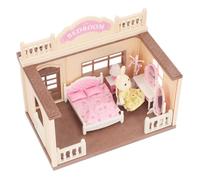 Dilwe Juego de Casa de Muñecas, Juguetes de Casa de Muñecas ABS con Mini Muebles y Accesorios 1:12, Bordes Redondeados, Juego de Diseño de Habitación para Niñas, Niños Pequeños, Juegos de Simulación