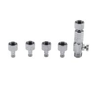 Dilwe Juego de Conectores de Acoplamiento de Aerógrafo, 4 Piezas, Accesorios Macho Hembra de 1/8 de Pulgada, Adaptador de Liberación Rápida de Metal Duradero para Aerógrafo y Compresor