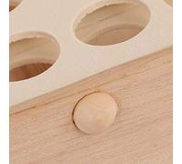 Dilwe Juego de Damas de Madera, Juego de Mesa Educativo Clásico con Cubierta Deslizante de 2 Vías, Pintura con Agua Segura, para Juegos Familiares de Niños, Desarrollar Inteligencia y