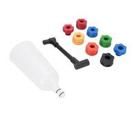 Dilwe Juego de Embudo de Aceite de Motor, Kit de Embudo Dispensador de Aceite de Motor Automotriz de Nailon y Acero, 10 Piezas con 8 Adaptadores, Tubo Compensado a Prueba de Derrames para de,