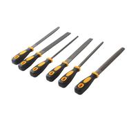 Dilwe Juego de Limas de Madera, Limas de Acero Al Carbono con de Goma, Kit de de Metal de 6 Piezas para Carpintería, Pulido y Manualidades de Metales, Longitud de Hoja de 8 Pulgadas