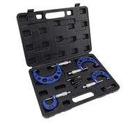 Dilwe Juego de Micrómetros, Herramienta de Medición de Acero Aleado de 0-1 a 3-4 Pulgadas con Alta Precisión para Aplicaciones de Ingeniería de Precisión y Control de Calidad