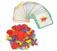 Dilwe Juego DE Tablero DE Rompecabezas, Juego DE Bloques DE PATRÓN DE Madera Coloridos, Educativo, Juguetes para Niños, Regalos para Niños Pequeños