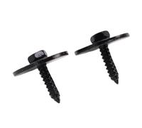 Dilwe Juego de Tornillos de Protección contra Salpicaduras del Motor Tornillo de Sujeción de la Bandeja Inferior de Metal 10 Piezas Cabeza Hexagonal de 8 Mm con Arandelas Planas y de Resorte
