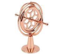 Dilwe Juguete de Giroscopio de Metal Dorado Rosa, Mini Peonza Manual con Soporte para Aliviar el Estrés y Enfocar