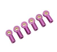 Dilwe Junta de Rótula de Extremo de Barra de Acoplamiento M3 de Aleación de Aluminio de 6 Uds, para Modelos de Coche RC 1/10 con Alta Precisión, Diseño Ligero (Purple)