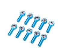Dilwe Junta de Rótula RC, 10PCS M3 26mm Extremo de la Barra de Enlace de Aluminio Extremo de la Barra de la Rótula para 1/10 1/8 Accesorio Universal para Control Remoto de Coche RC Crawler (Azul)