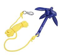 Dilwe Kit de Anclaje para Kayak de Aluminio, Accesorio Duradero y Resistente para Kayak, Canoa, Plegable, con Cuerda y Hebilla de 5 M, para Kayak, Bote de Asalto de Goma de Menos de