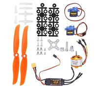 Dilwe Kit de Avión RC, Motor 2212 KV2200, ESC 40A con Calibración del Acelerador, Servo SG90, Tarjeta de Programa LED, para Aviones RC y Drones DIY