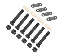 Dilwe Kit de Grillete para Remolque, Ejes de Resorte de Doble Ojo, 20 | Bujes de nailon para movimiento de pivote, correas, pernos, tuercas de bloqueo incluidas, piezas de repuesto de suspensión