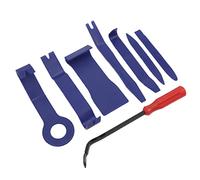 Dilwe Kit de Herramientas de Extracción de Molduras de Automóviles, Juego de Herramientas de Eliminación de Molduras Automáticas de PP de 8 Piezas con Destornillador Rojo para Panel de Puerta,