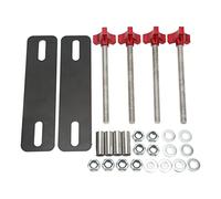 Dilwe Kit de Montaje de Placa de Tracción Soportes de Montaje de Placa de Tracción de Acero M10x155 Espaciado de Orificios Ajustable de 4,72 a 6,69 Pulgadas Sostiene 2 Tablas para Portaequipajes de