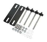 Dilwe Kit de Montaje de Placa de Tracción Soportes de Montaje de Placa de Tracción de Acero M10x155 Espaciado de Orificios Ajustable de 4,72 a 6,69 Pulgadas Sostiene 2 Tablas para Portaequipajes de